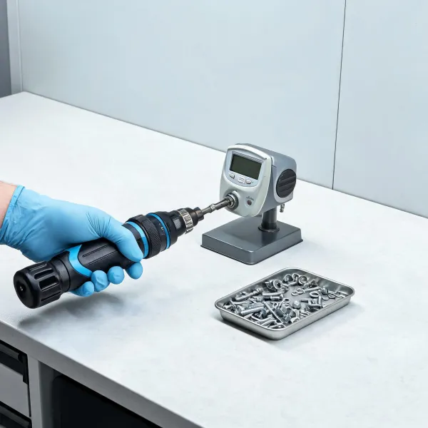 Torque screwdriver at assembly station